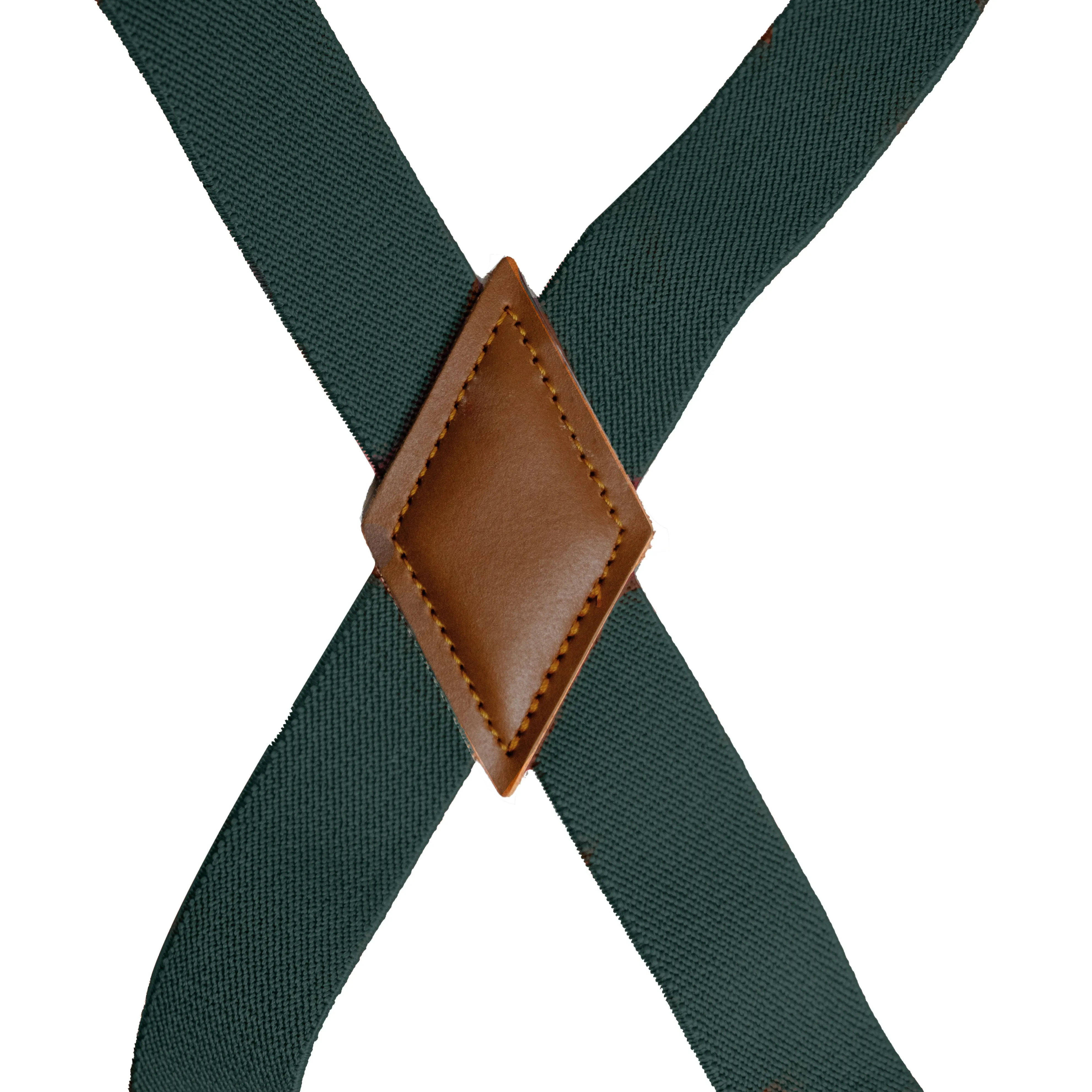 Chokore X-shaped Snap Hook Suspenders (Dark Green)