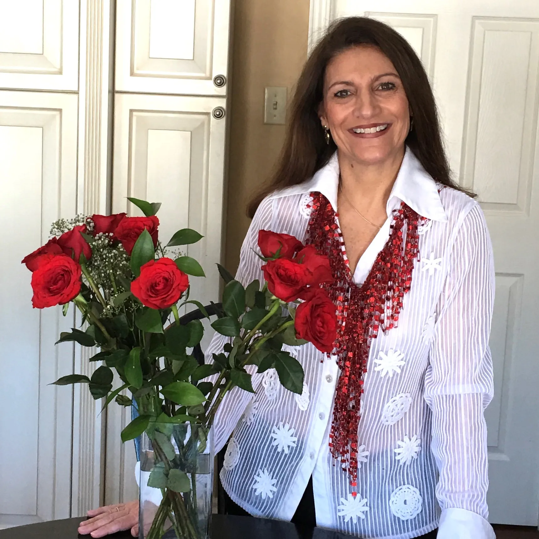 Christmas Red Scarf Necklace