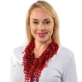 Christmas Red Scarf Necklace