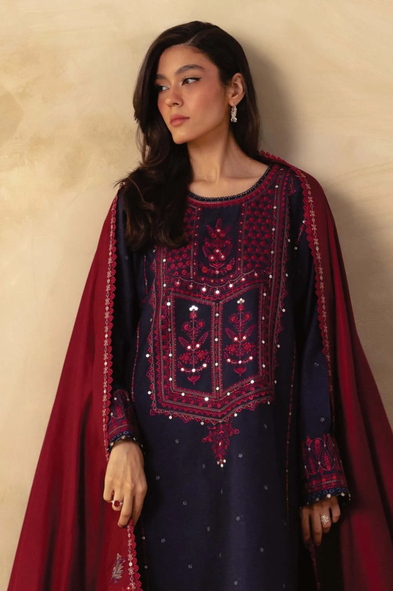 Coco by Zara Shahjahan Unstitched 3 Piece Winter Collection'2023-ZW-04-B