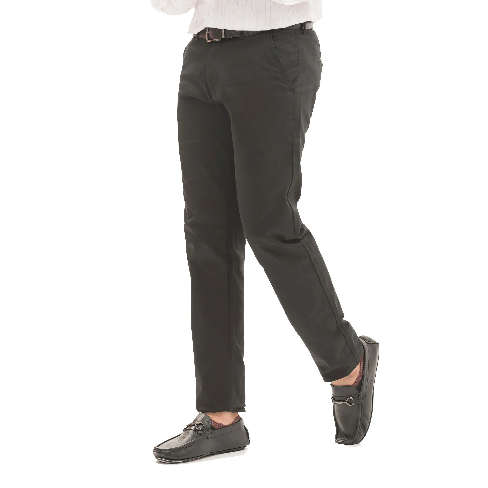 Cotton Chinos-Black