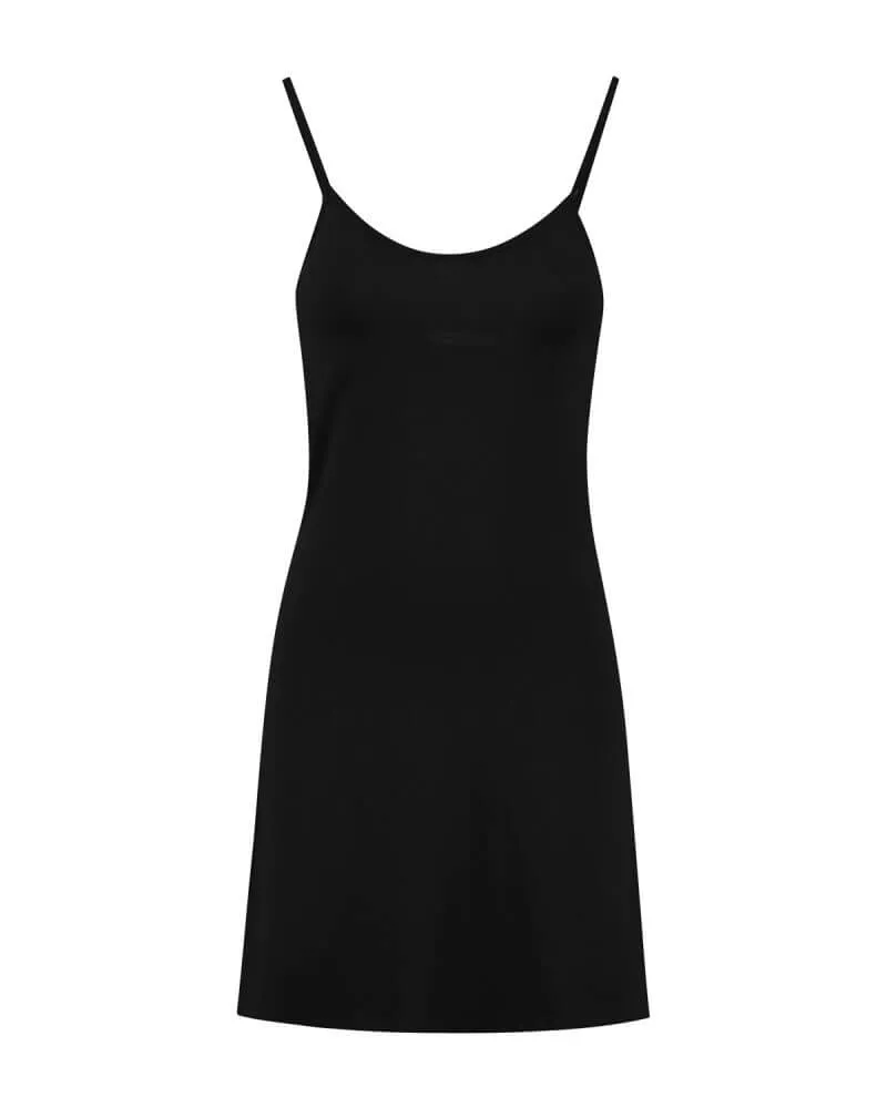 Cotton Slip Dress Black