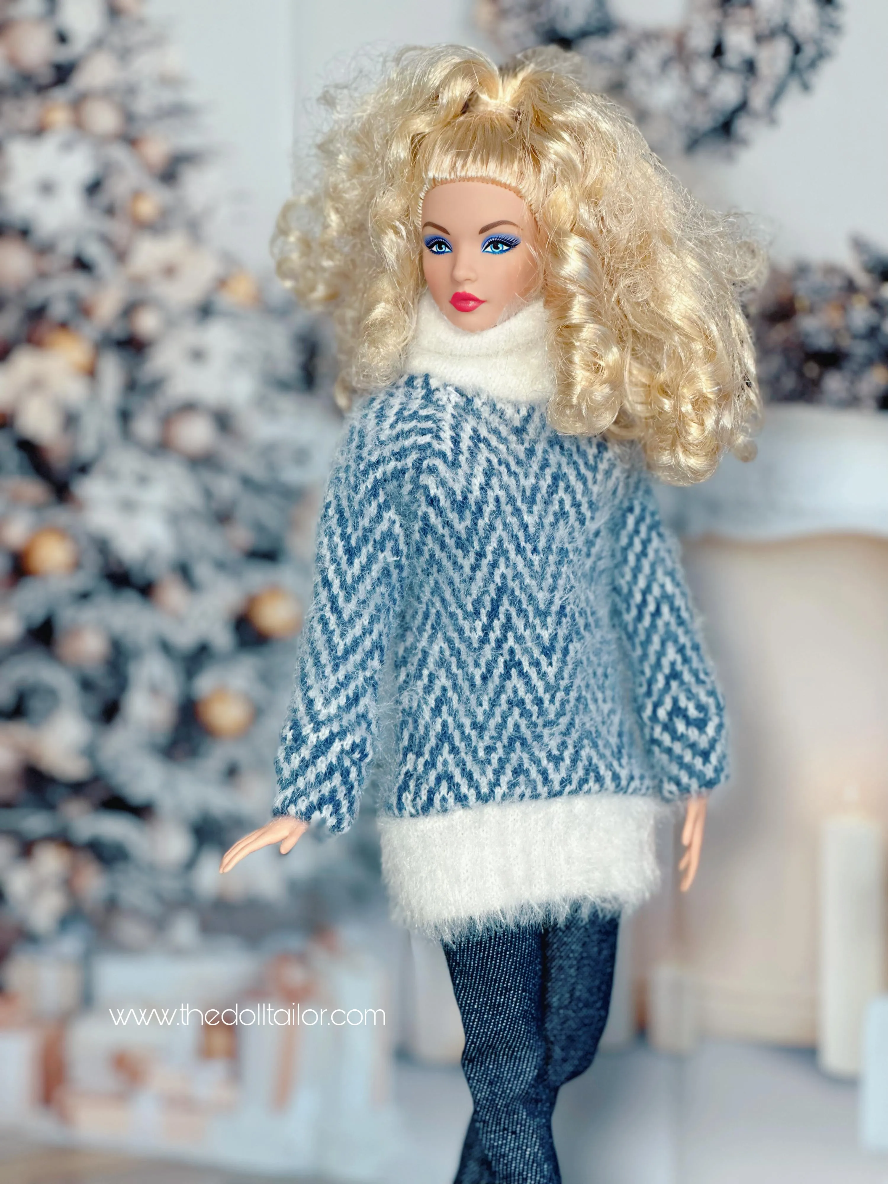 Cozy turtle neck sweaters for barbie dolls