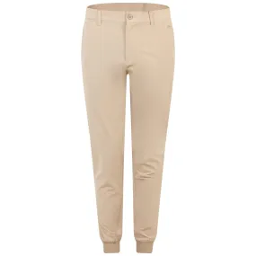 Cuff Double Weave Stretch Jogger Golf Trousers Safari Beige - SS24