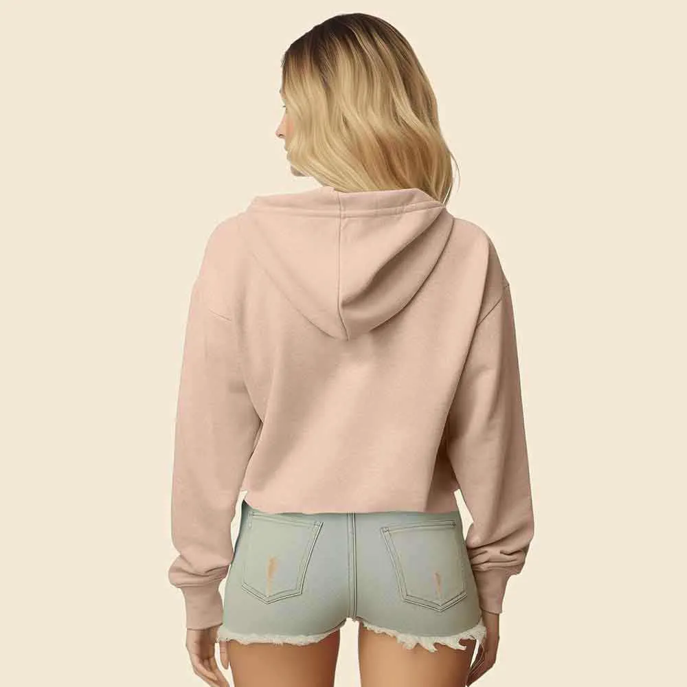 Dalix Snap Heart Cropped Hoodie