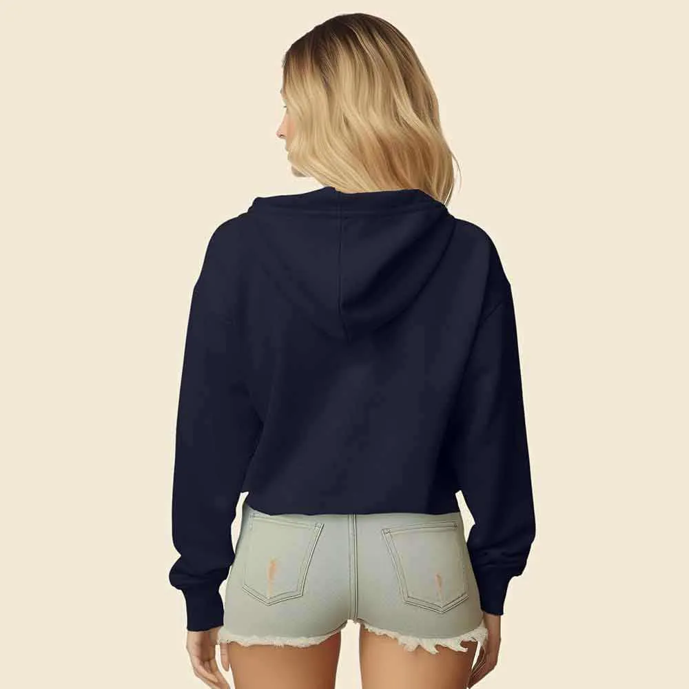 Dalix Snap Heart Cropped Hoodie