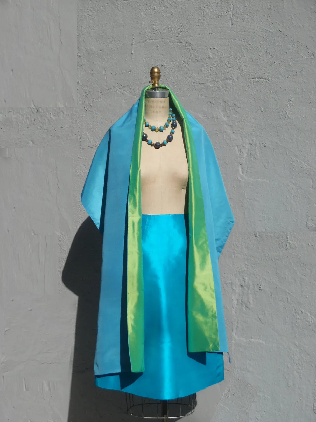 Double Sided Evening Shawl Baby Blue Peridot