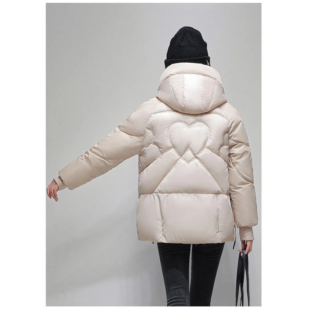 Drawstring Zip-Up Cropped Puffer Jacket