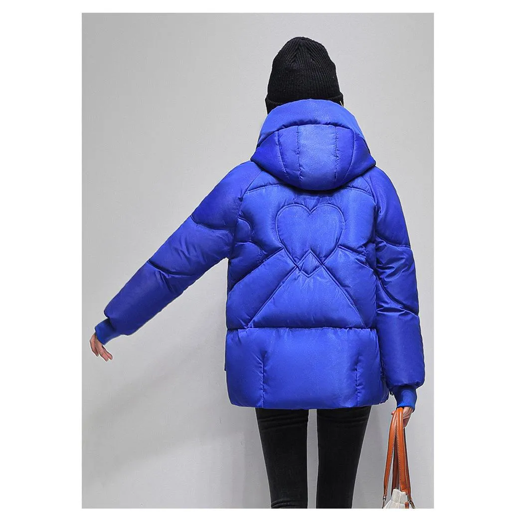 Drawstring Zip-Up Cropped Puffer Jacket