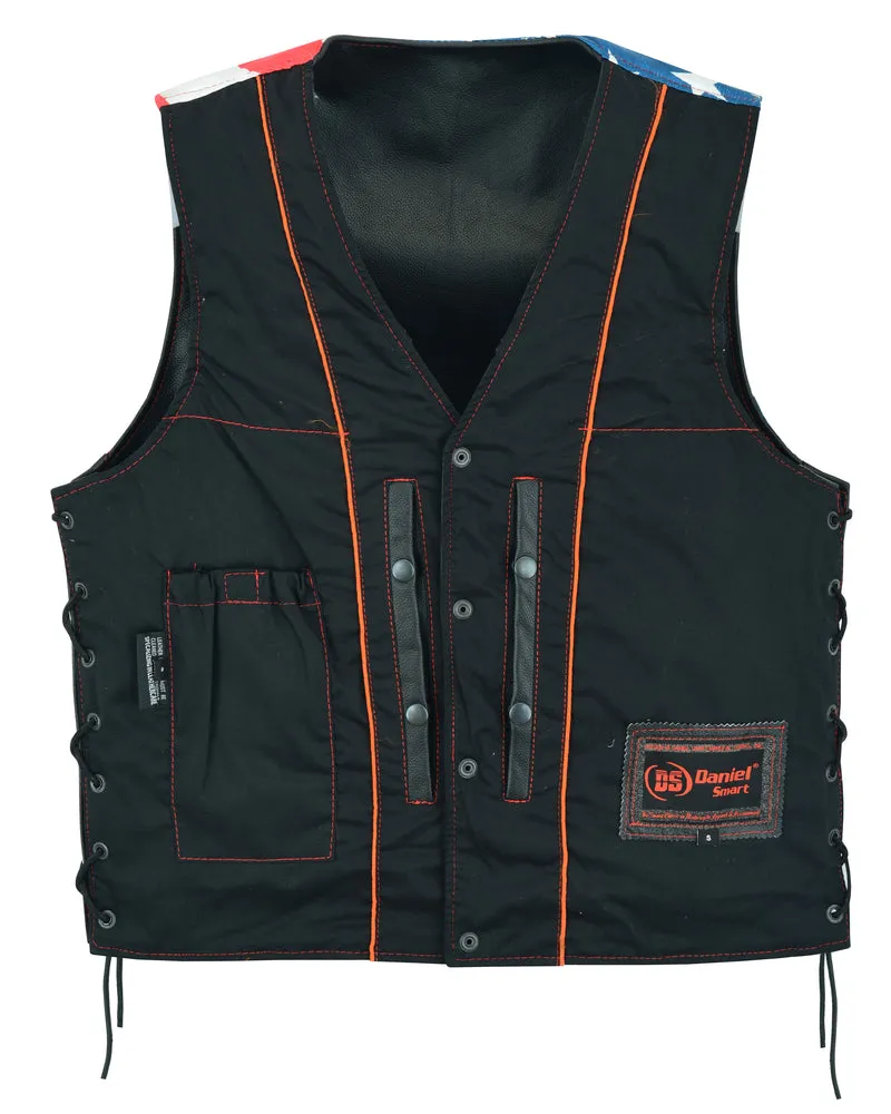 DS156 Men's Classic Leather Vest "The Honor Ride"