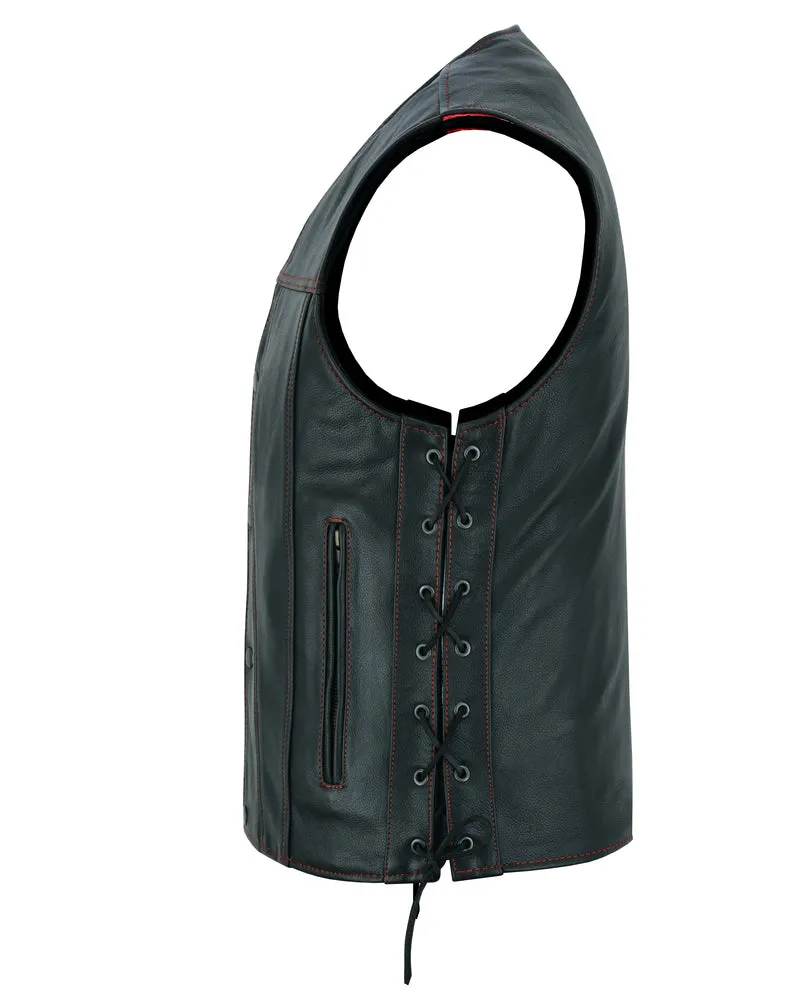 DS156 Men's Classic Leather Vest "The Honor Ride"