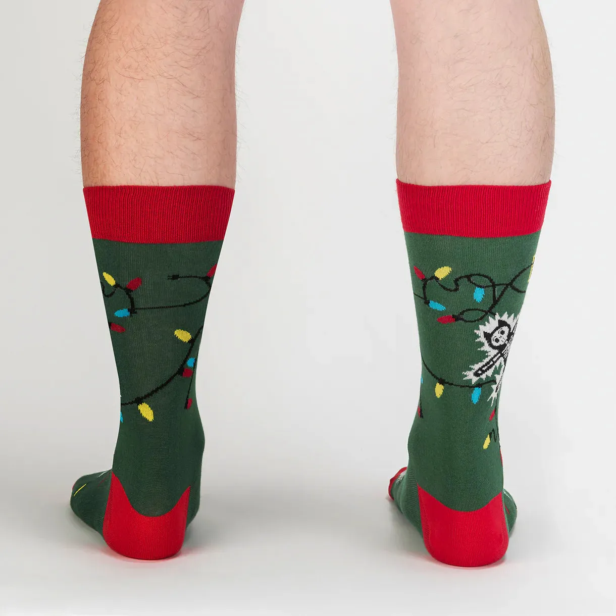 Eating Light This Holiday Men's Crew Socks - Glow in the Dark