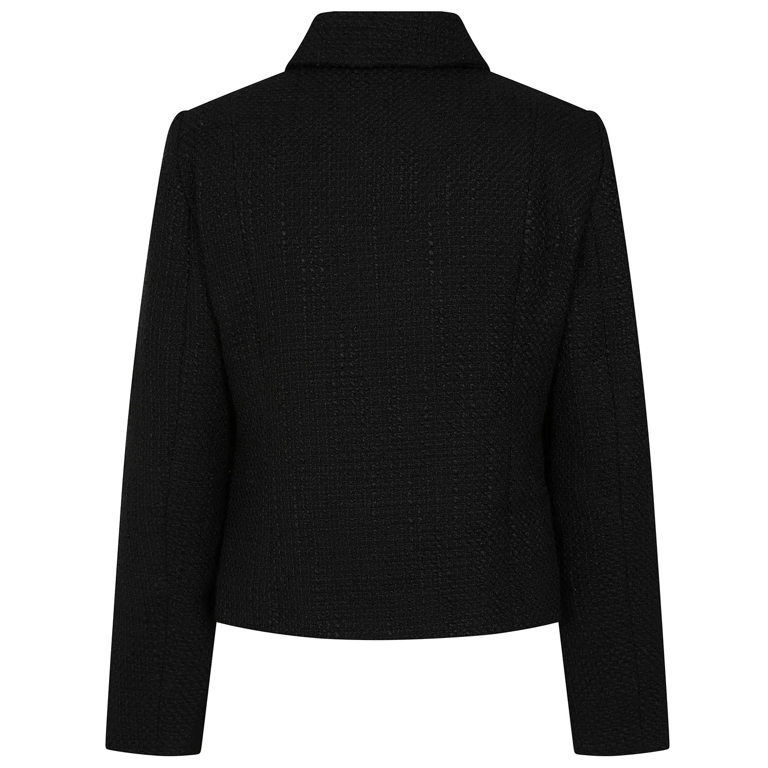 EMRECO Black Cropped Boucle Jacket