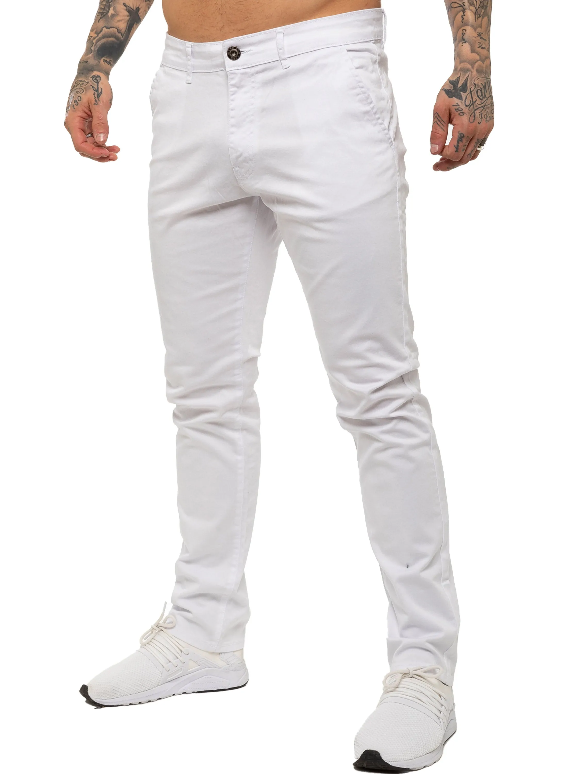 Enzo | Mens Slim Fit Stretch Chino Trousers