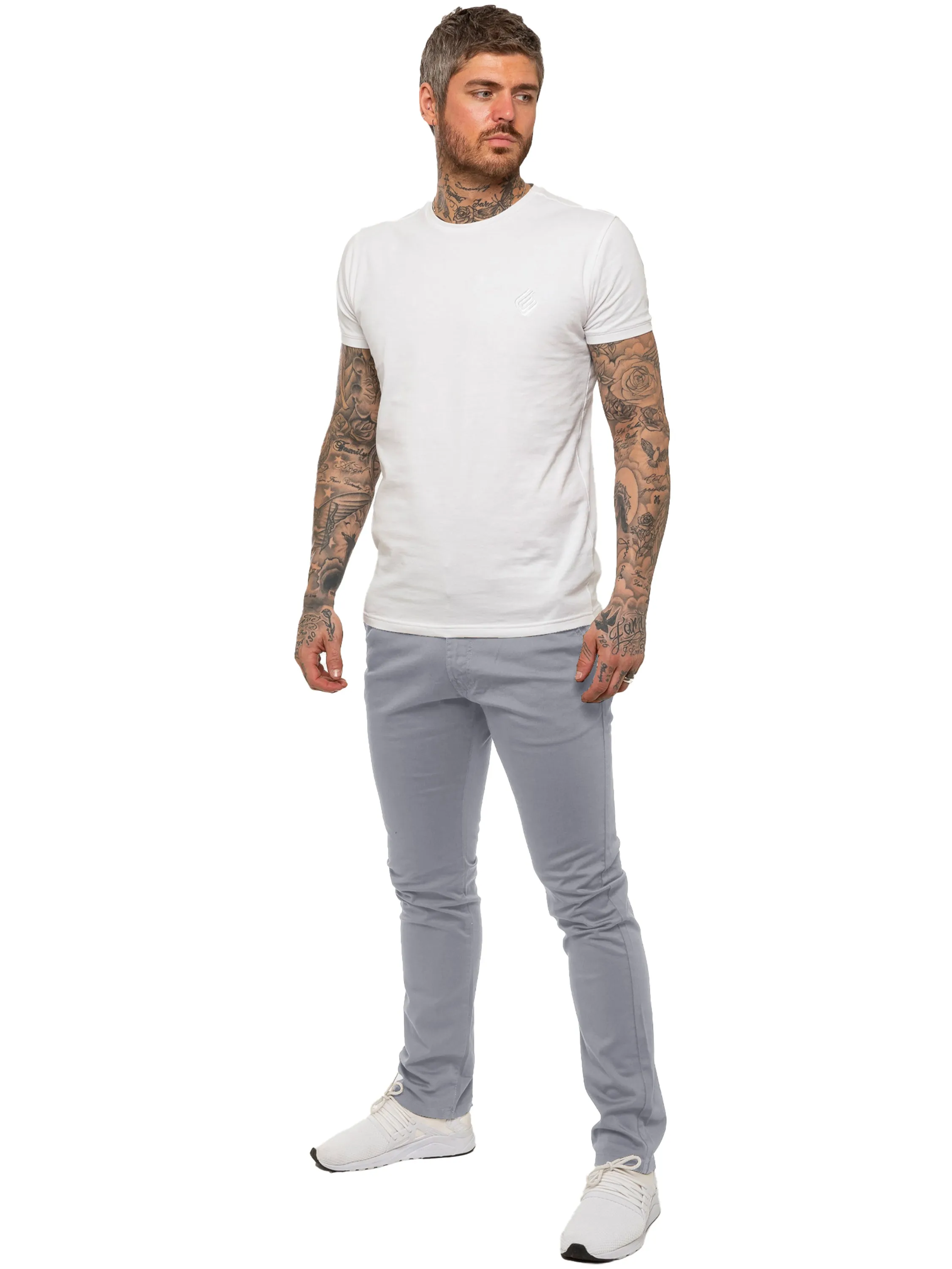 Enzo | Mens Slim Fit Stretch Chino Trousers