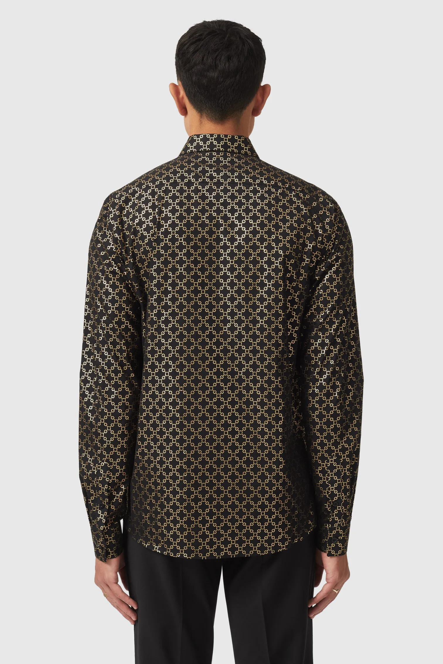Erdrich Slim Fit Black Cotton Shirt - ARCHIVE