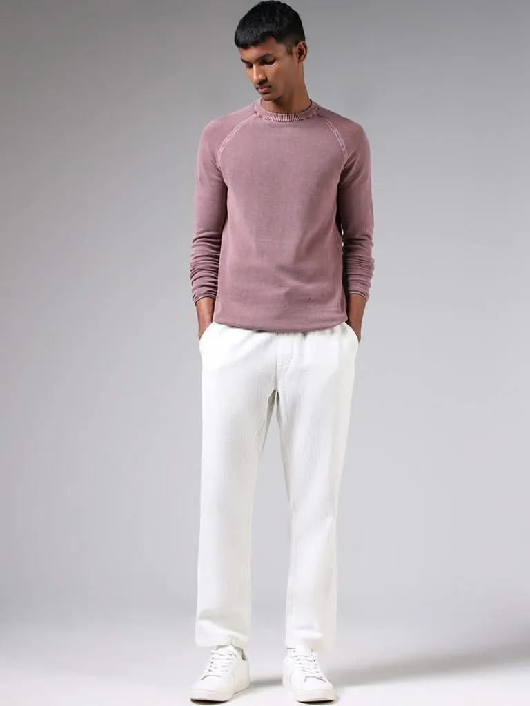 ETA Off White Slim-Fit Mid-Rise Chinos