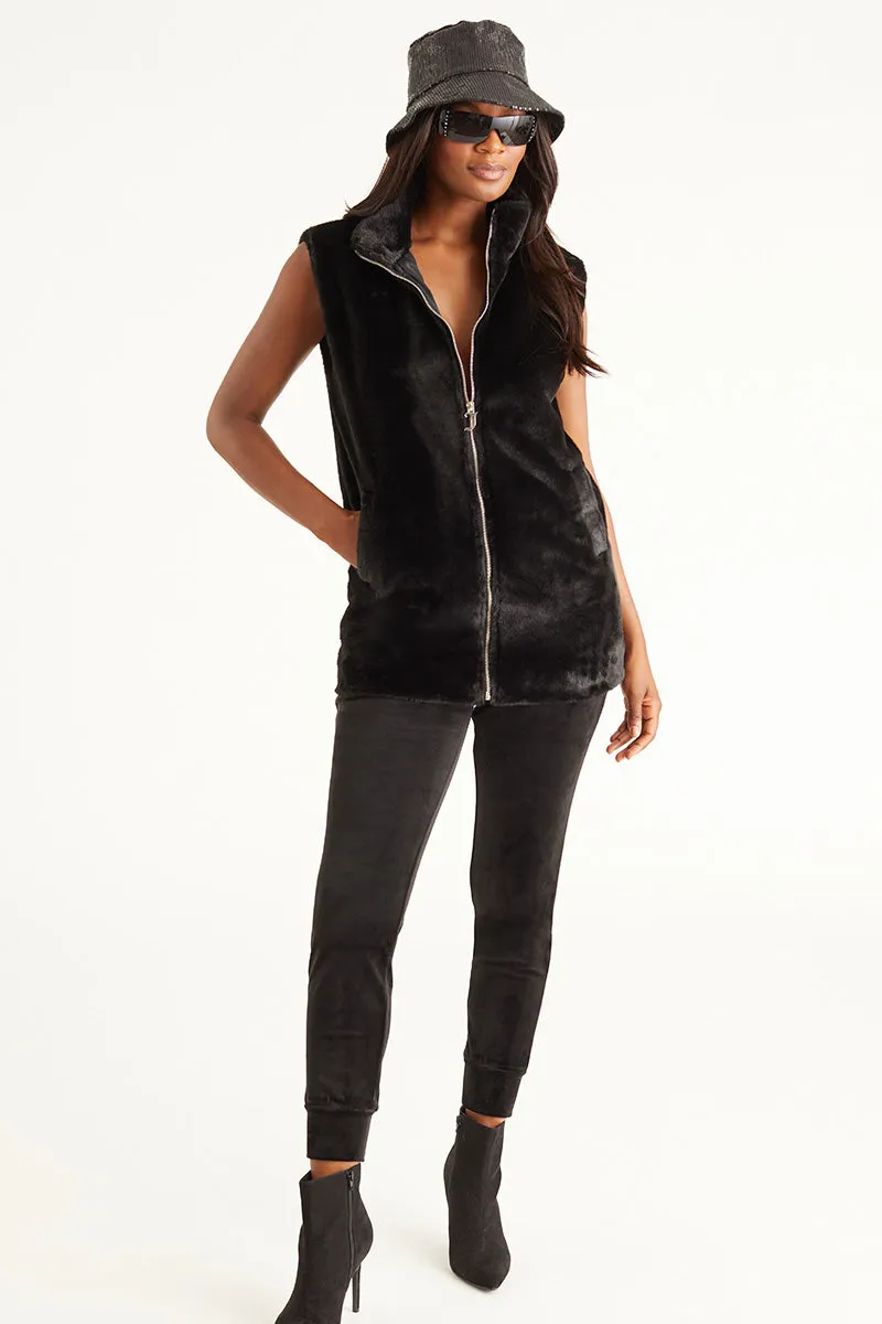 Faux Fur Long Vest