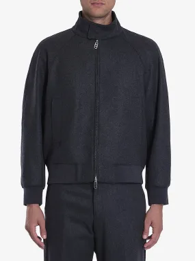 FENDI Men's Cashmere Bomber Jacket - Regular Fit