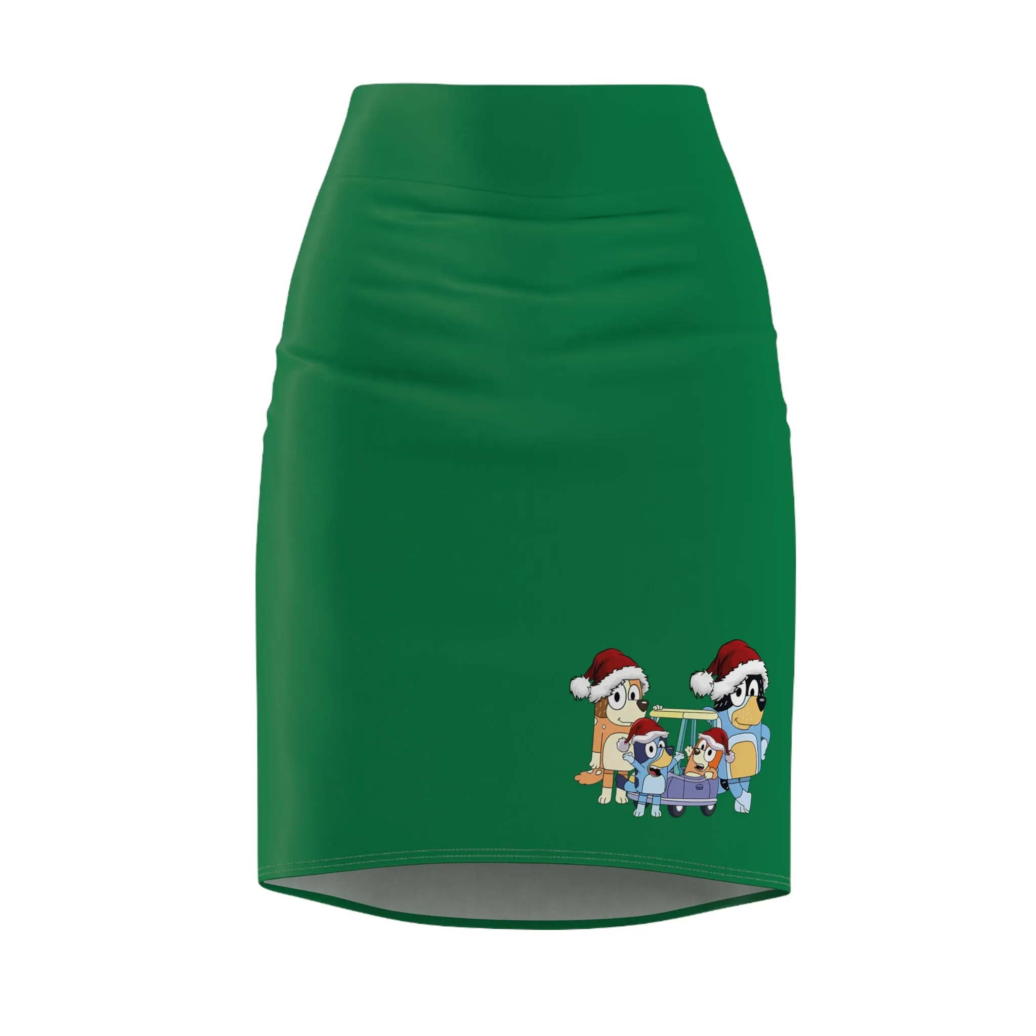 Festive Christmas Women&#039;s Pencil Skirt with Holiday Characters