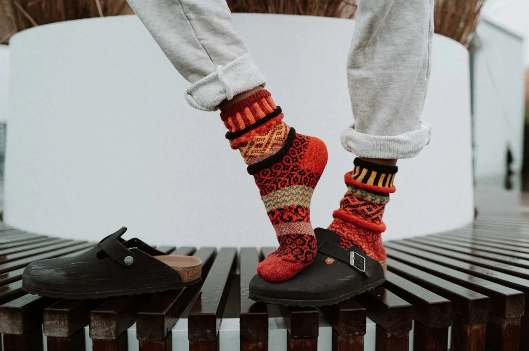 Fire Recycled Cotton Crew Socks