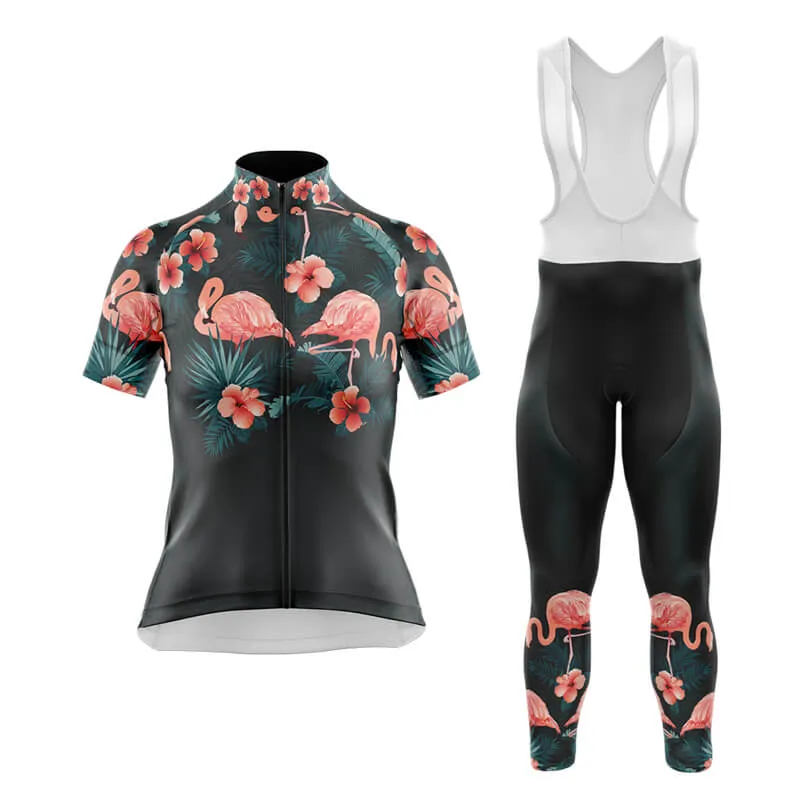 Floral Neck Flamingo Club Cycling Kit