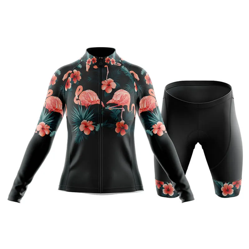 Floral Neck Flamingo Club Cycling Kit