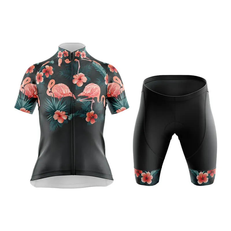 Floral Neck Flamingo Club Cycling Kit