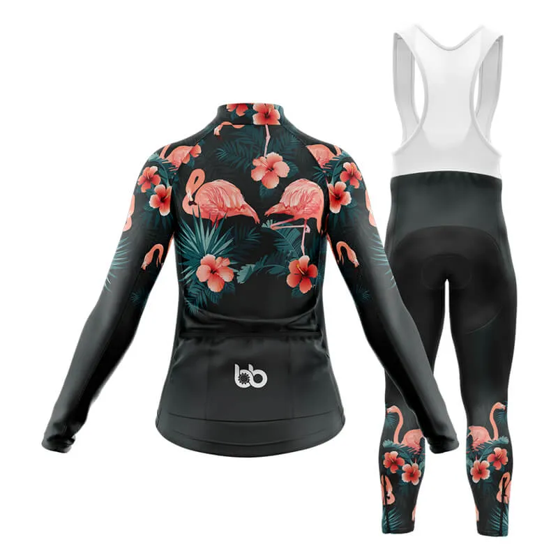 Floral Neck Flamingo Club Cycling Kit