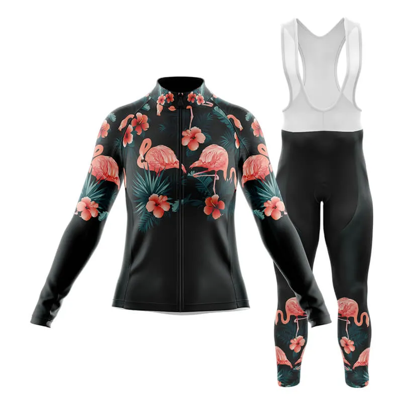 Floral Neck Flamingo Club Cycling Kit