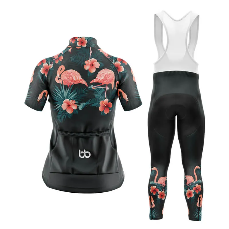 Floral Neck Flamingo Club Cycling Kit