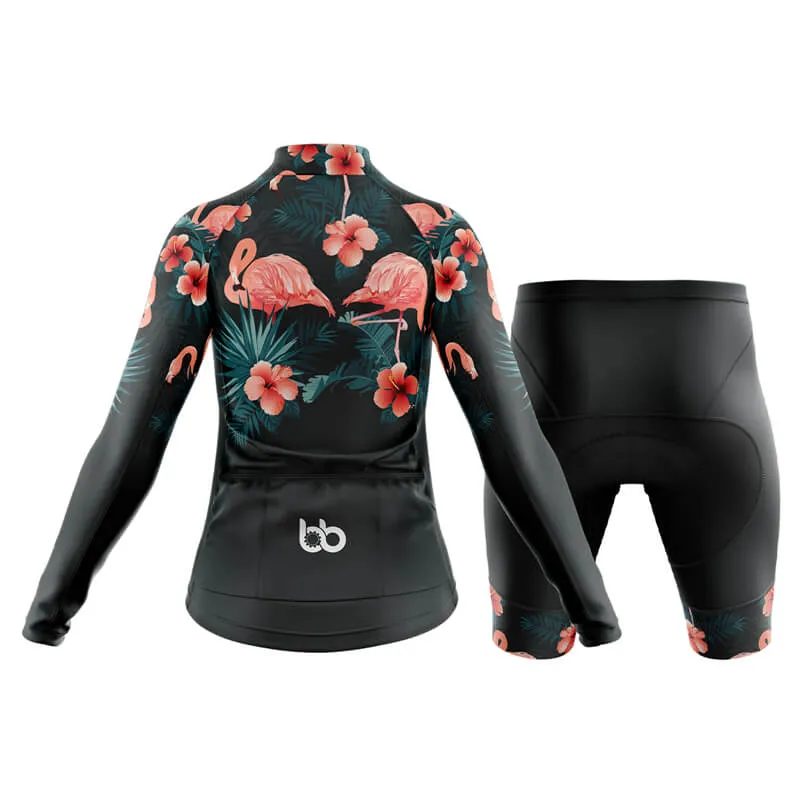 Floral Neck Flamingo Club Cycling Kit