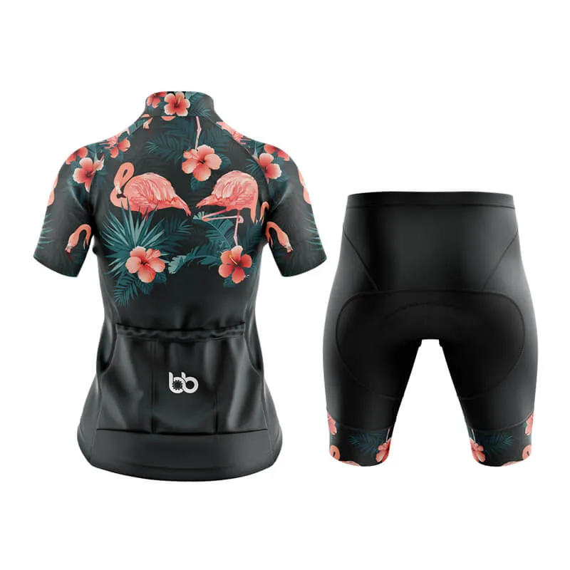 Floral Neck Flamingo Club Cycling Kit