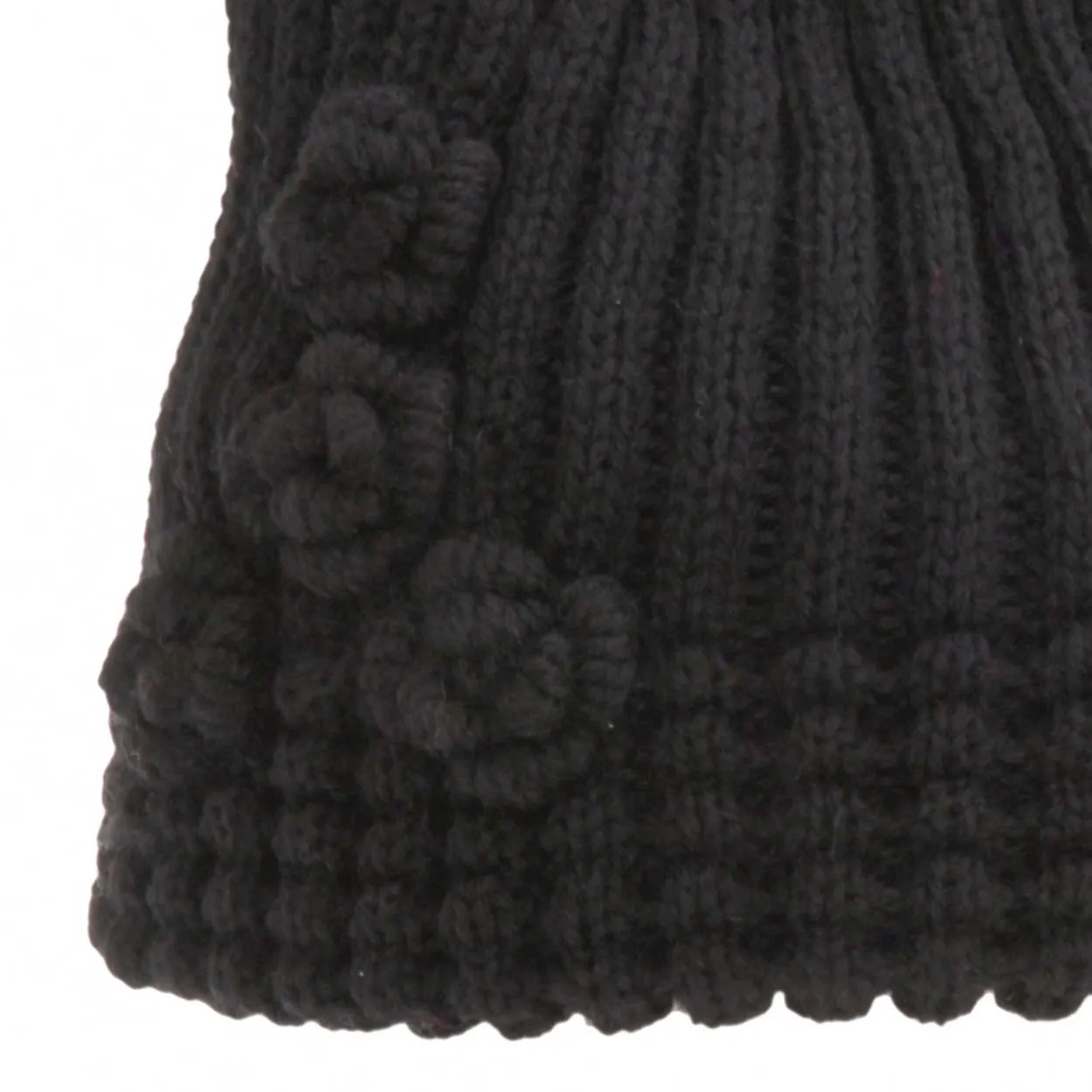 FLOSO Ladies/Womens Winter Ribbed Beanie Hat With Floral Pattern