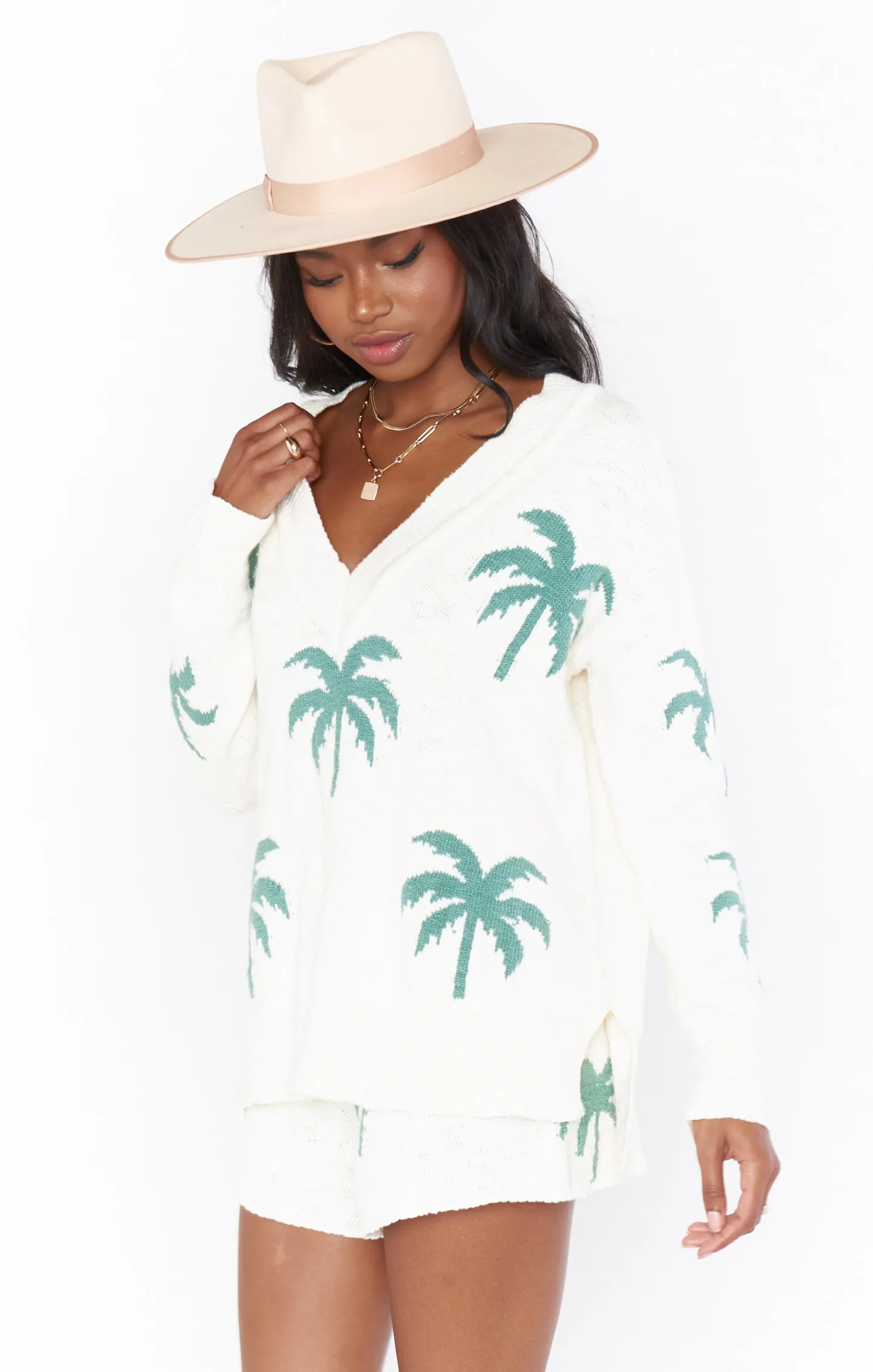 Gilligan Sweater ~ Palm Tree Knit