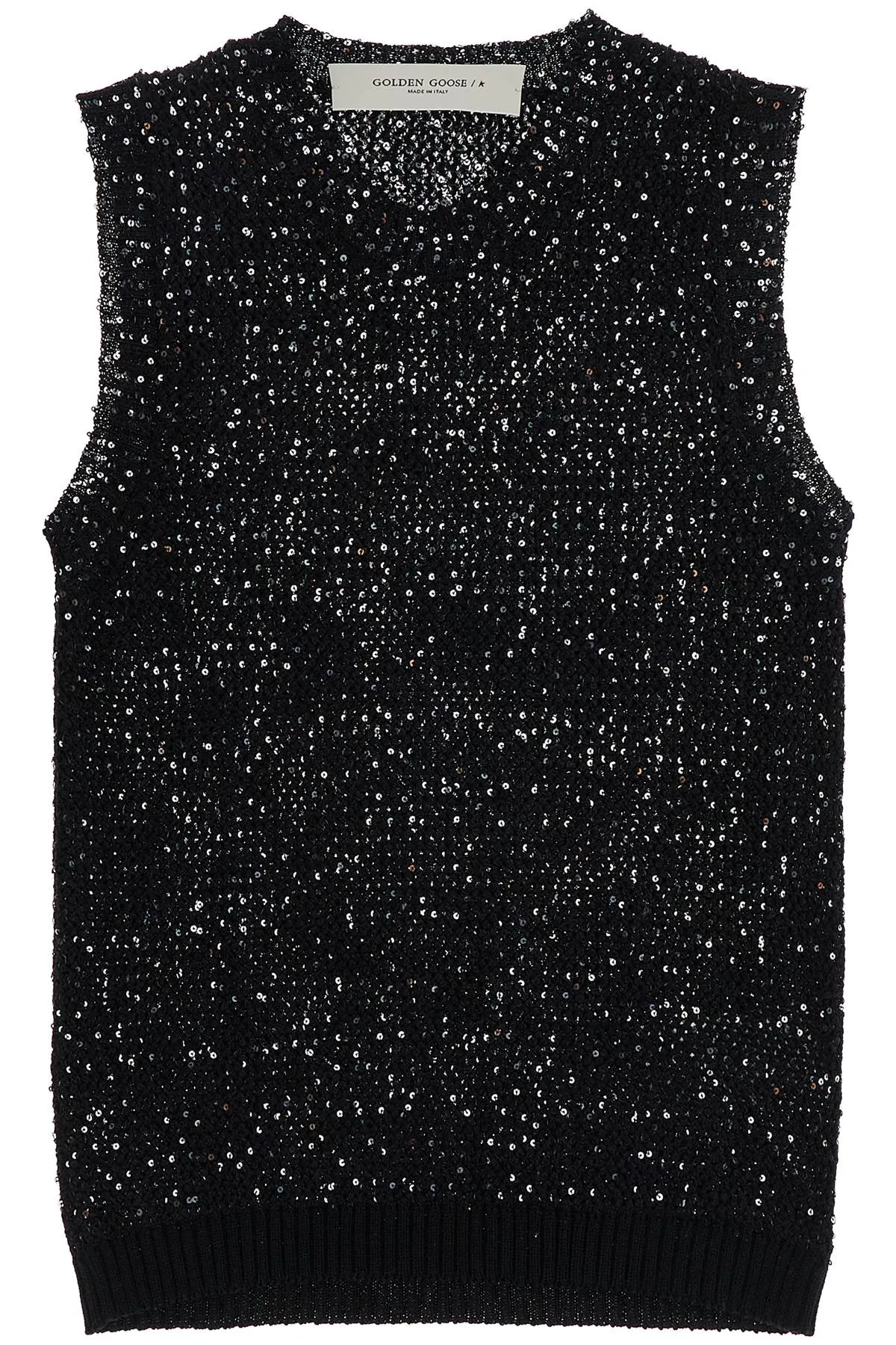 Golden Goose Knitted Vest With Sequins Embell