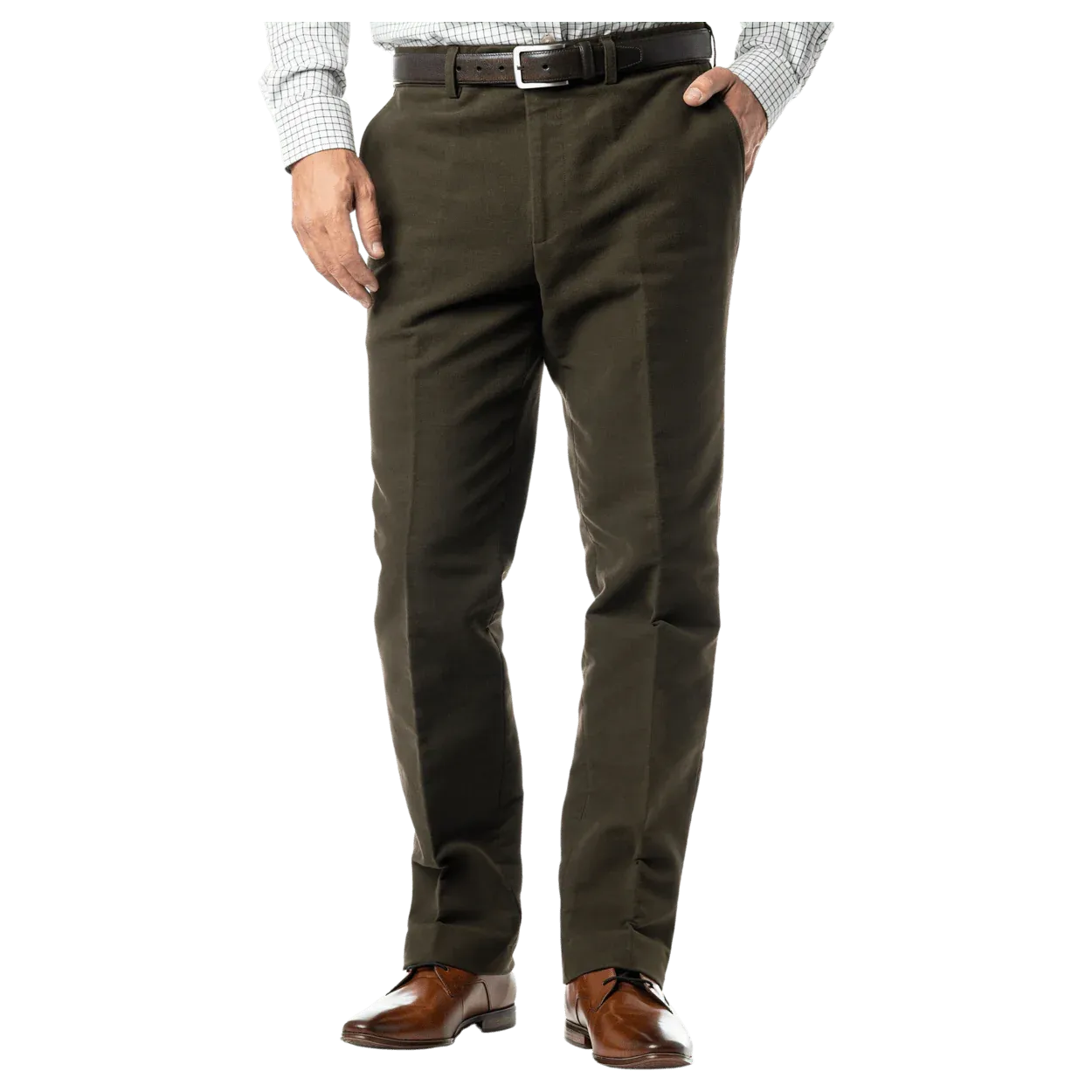 GURTEEN Epsom Moleskin Trousers - Olive