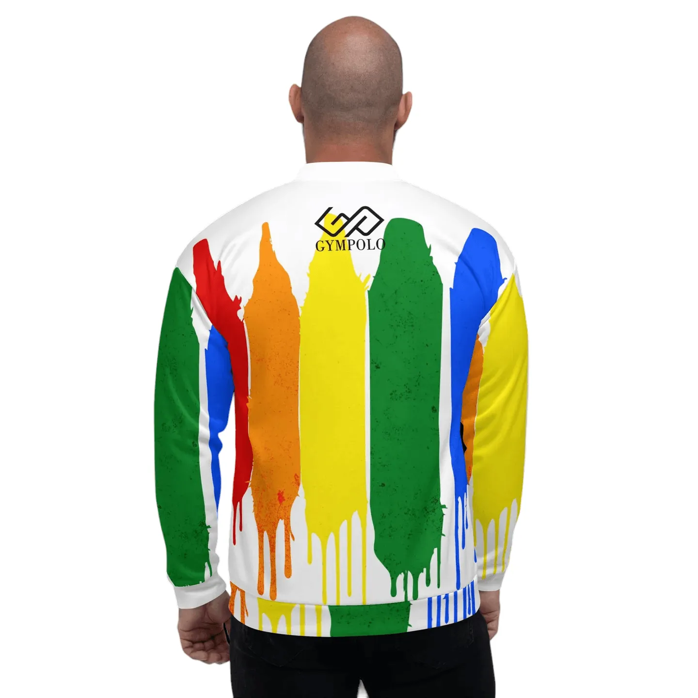 GYMPOLO Unisex Rainbow Bomber Jacket