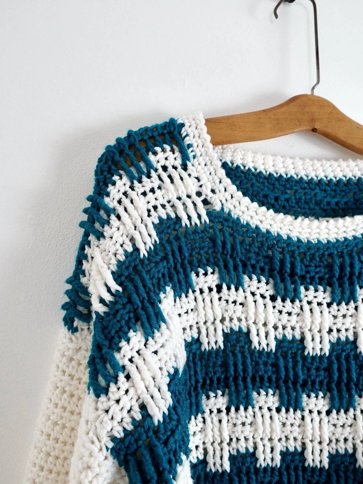 Handknit Chunky Crosshatch Sweater