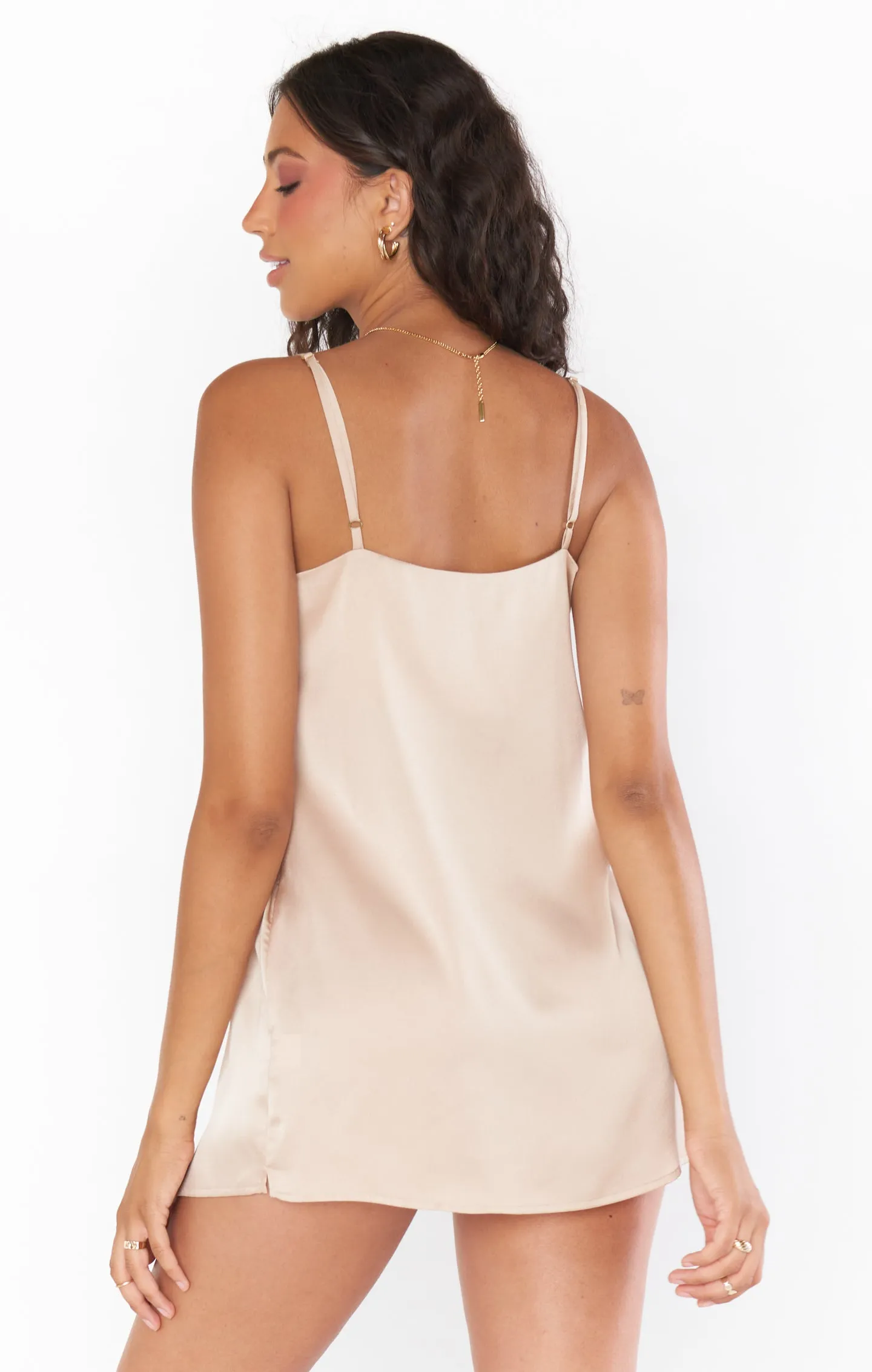 Happily Ever Top Slip ~ Champagne Luxe Satin