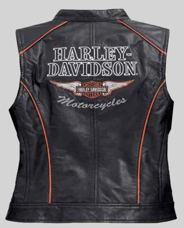 Harley Davidson Women's Embroidered Epoch Leather Vest