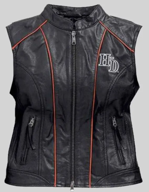 Harley Davidson Women's Embroidered Epoch Leather Vest