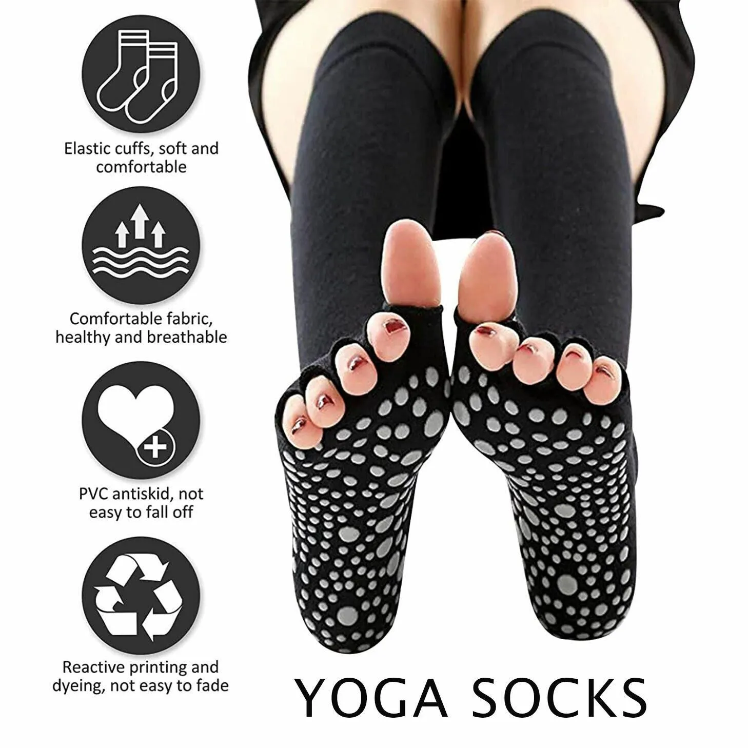 High-Performance Knee-High Yoga Socks