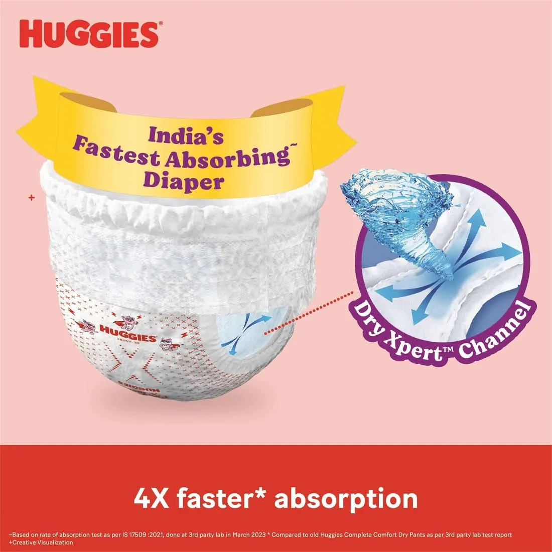 Huggies Complete Comfort Wonder Pants Extra Large (XL) Size (12-17 Kgs) Baby Diaper Pants, 168 count| India's Fastest Absorbing Diaper with upto 4x faster absorption | Unique Dry Xpert Channel