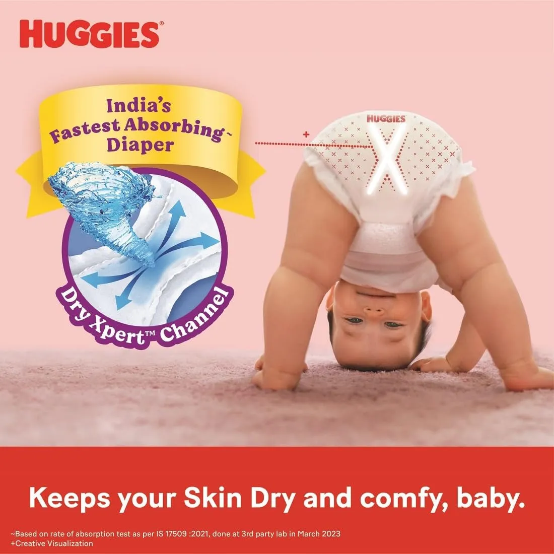 Huggies Complete Comfort Wonder Pants Extra Large (XL) Size (12-17 Kgs) Baby Diaper Pants, 168 count| India's Fastest Absorbing Diaper with upto 4x faster absorption | Unique Dry Xpert Channel