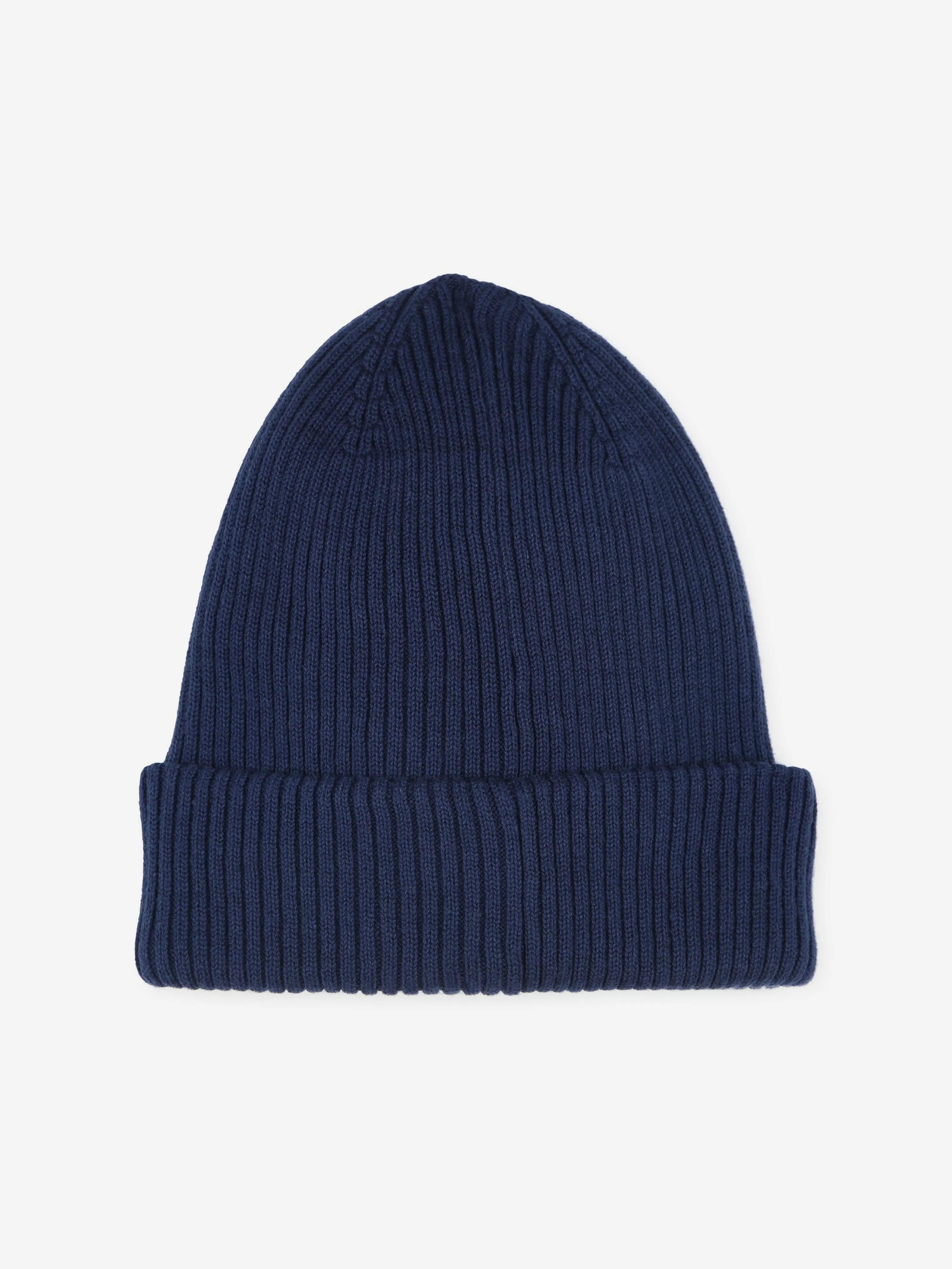 Hugo Kids Knitted Beanie Hat in Blue