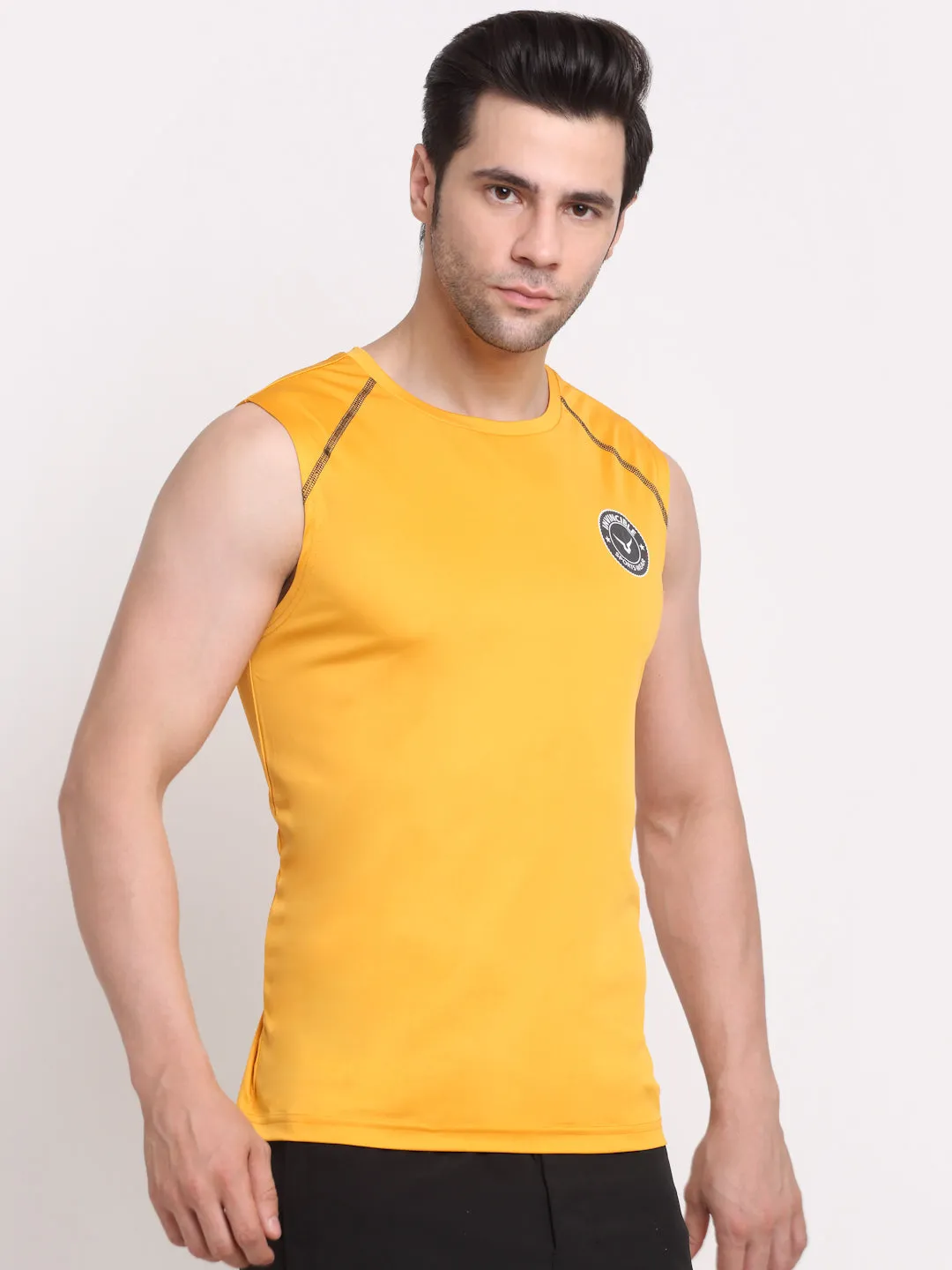 Invincible Men's Sleeveless Tee With Detail