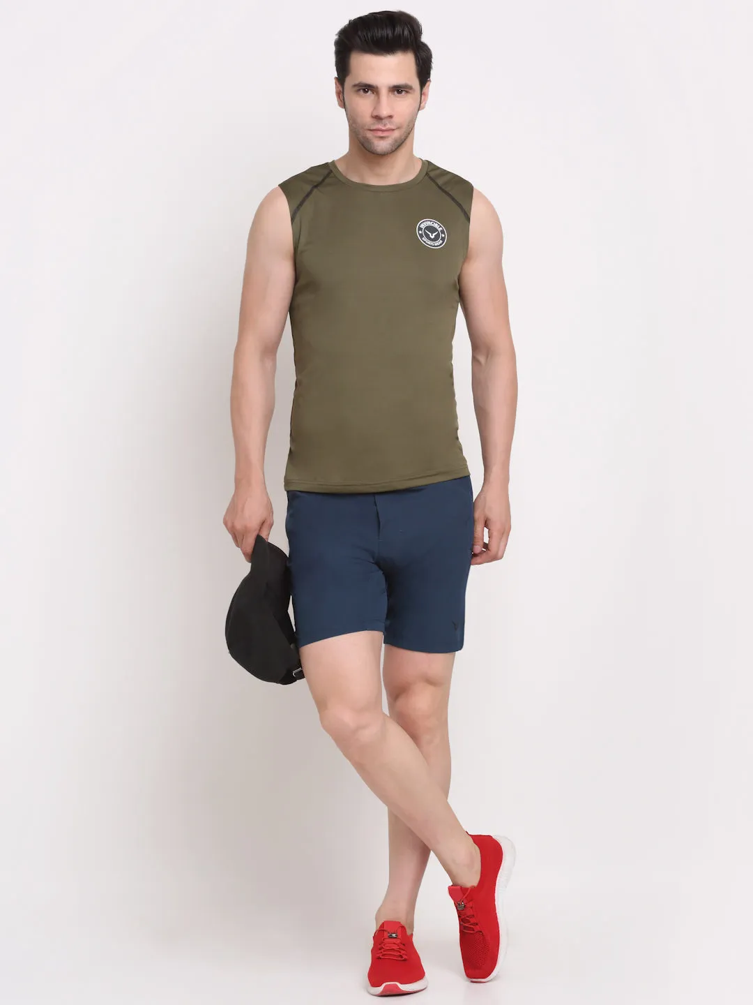 Invincible Men's Sleeveless Tee With Detail