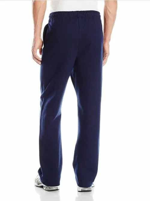 Jerzees NuBlend Plain Navy Open Bottom Sweatpants