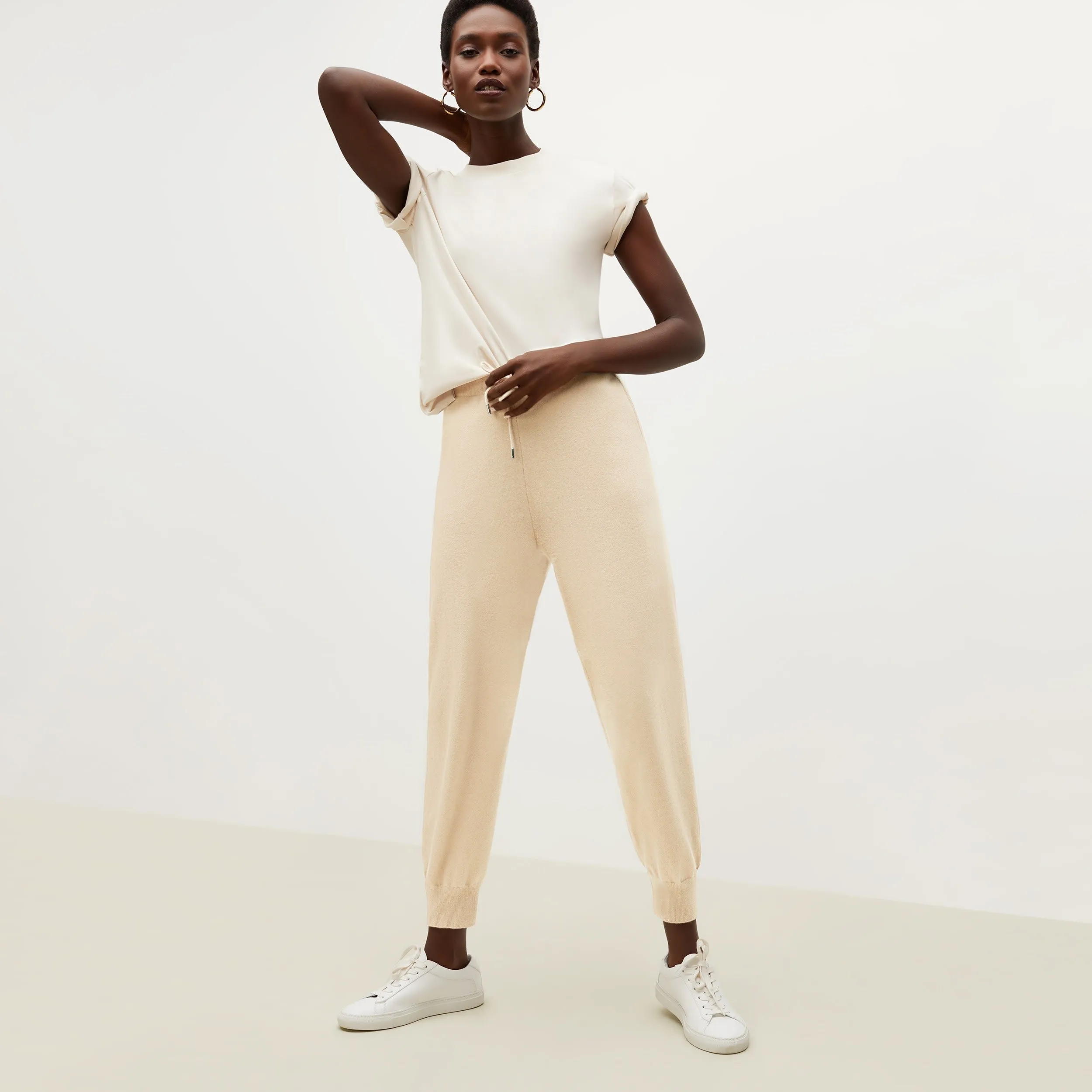 Keely Jogger - Cashmere :: Cream